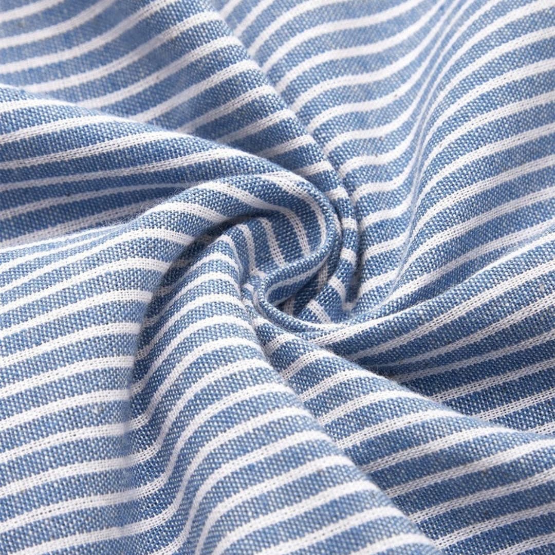 Women's Striped Button-Front Midi Dress
