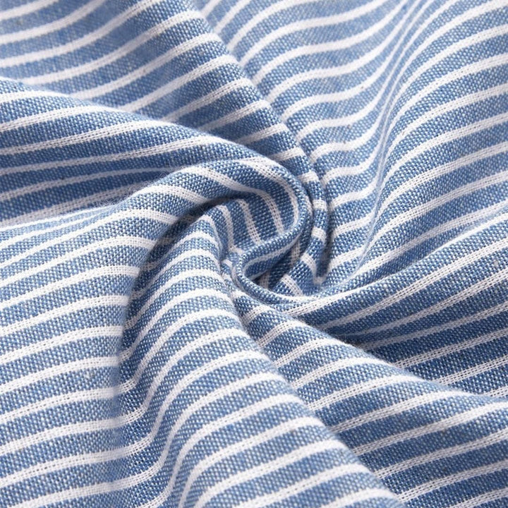 Women's Striped Button-Front Midi Dress