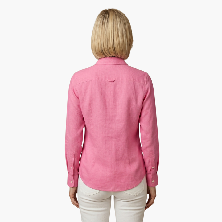 Women's Collared Button-Down Blouse