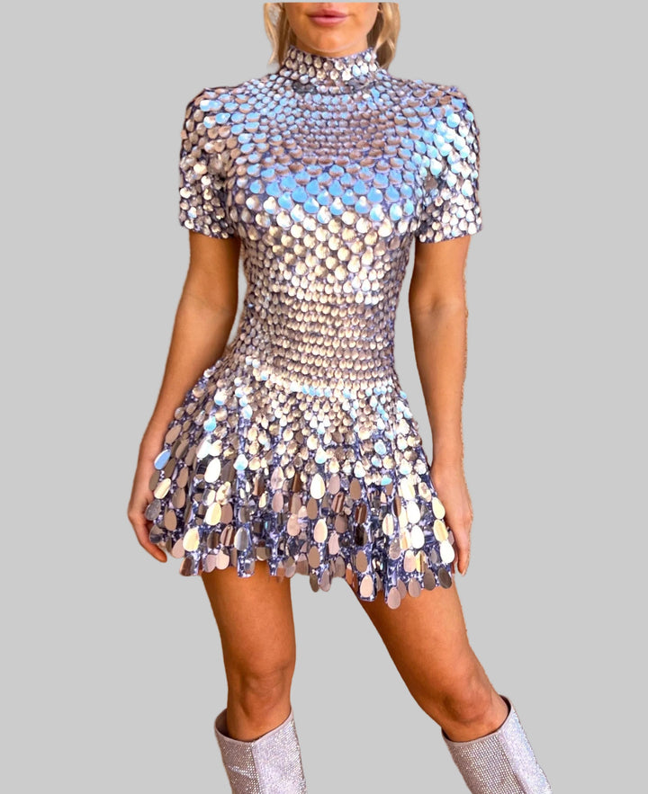 Women's Disc Embellished Mini Dress