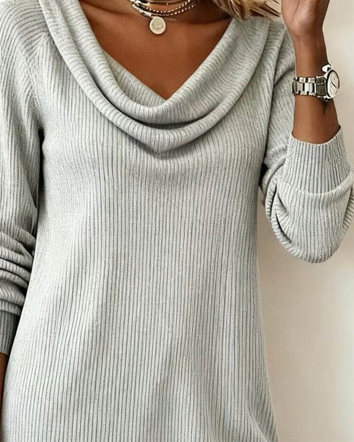 Maeve | Women's Ribbed Cowl Neck Jumper Dress