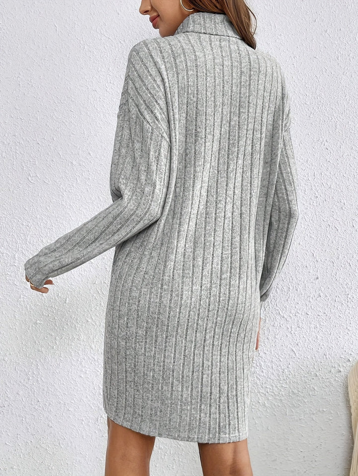 Dolores | Women's Ribbed Roll Neck Jumper Dress