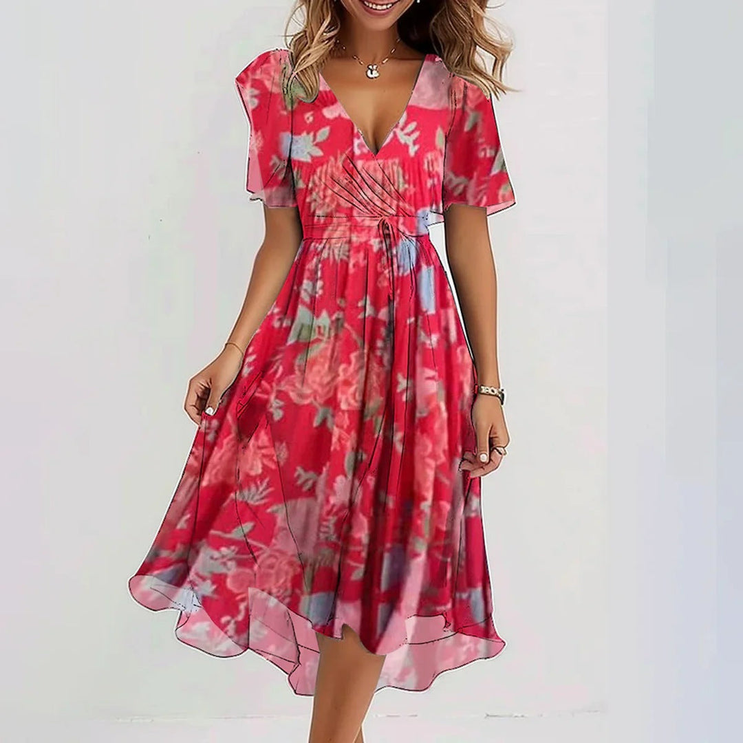Women's Summer Floral Wrap Dress