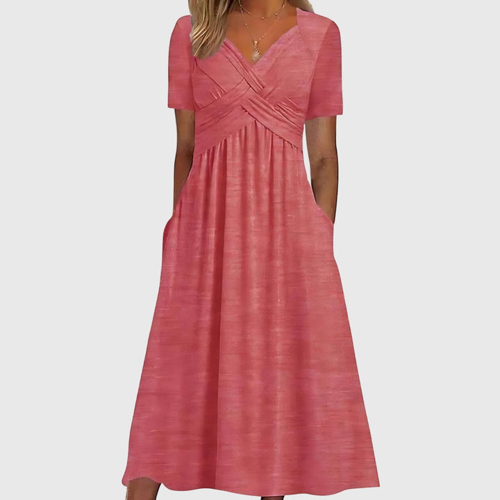 Women's A-Line Tummy Control Midi Dress