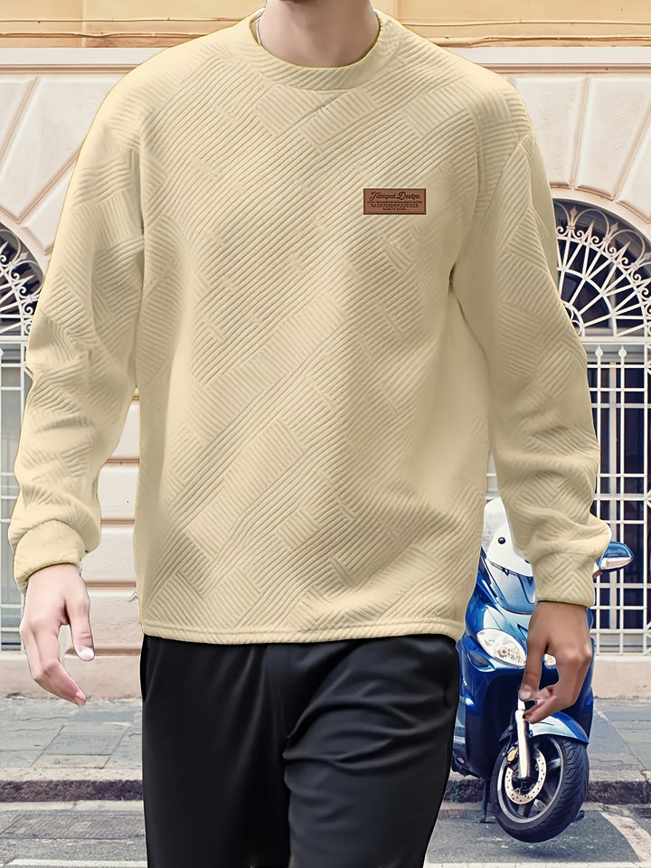 Spencer | Men's Textured Crew Neck Sweatshirt