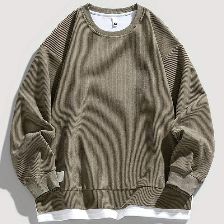 Declan | Men's Layered Crew Neck Sweatshirt