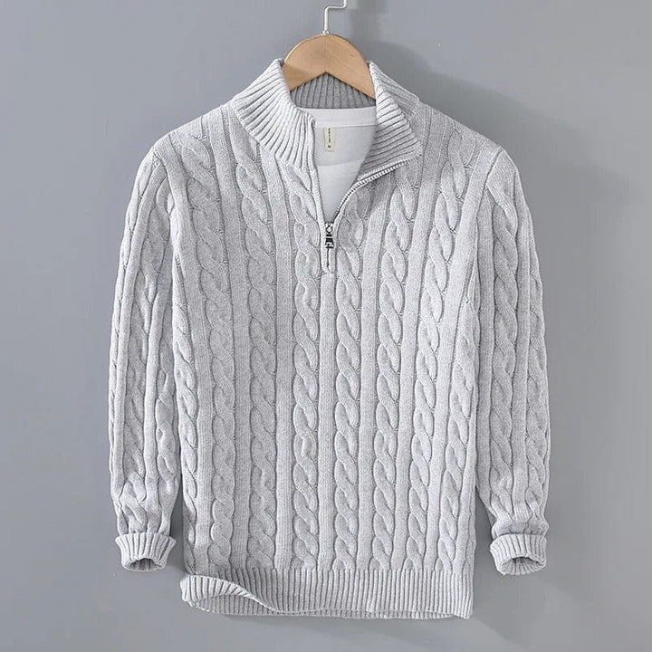 Timothy | Men's Cable Knit Half-Zip Jumper