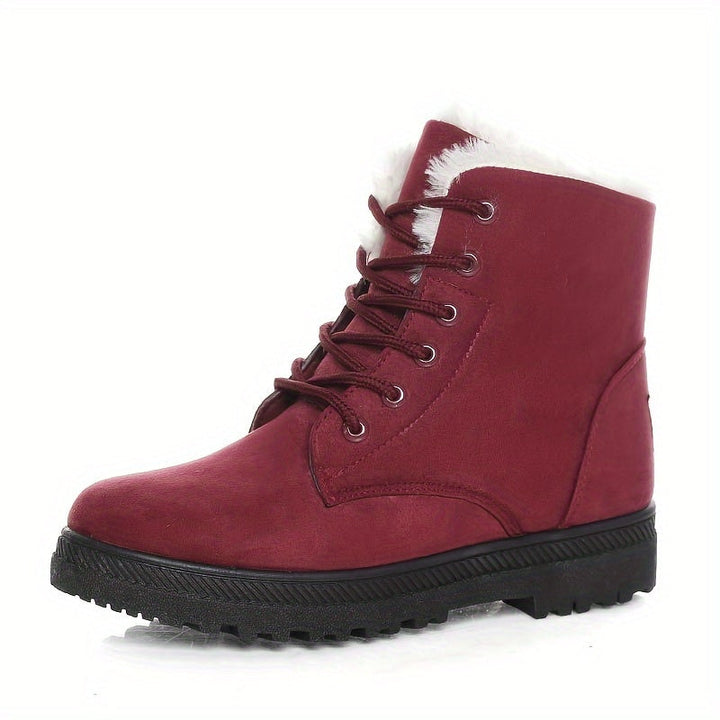 Serena | Women's Fleece-Lined Lace-Up Ankle Boots