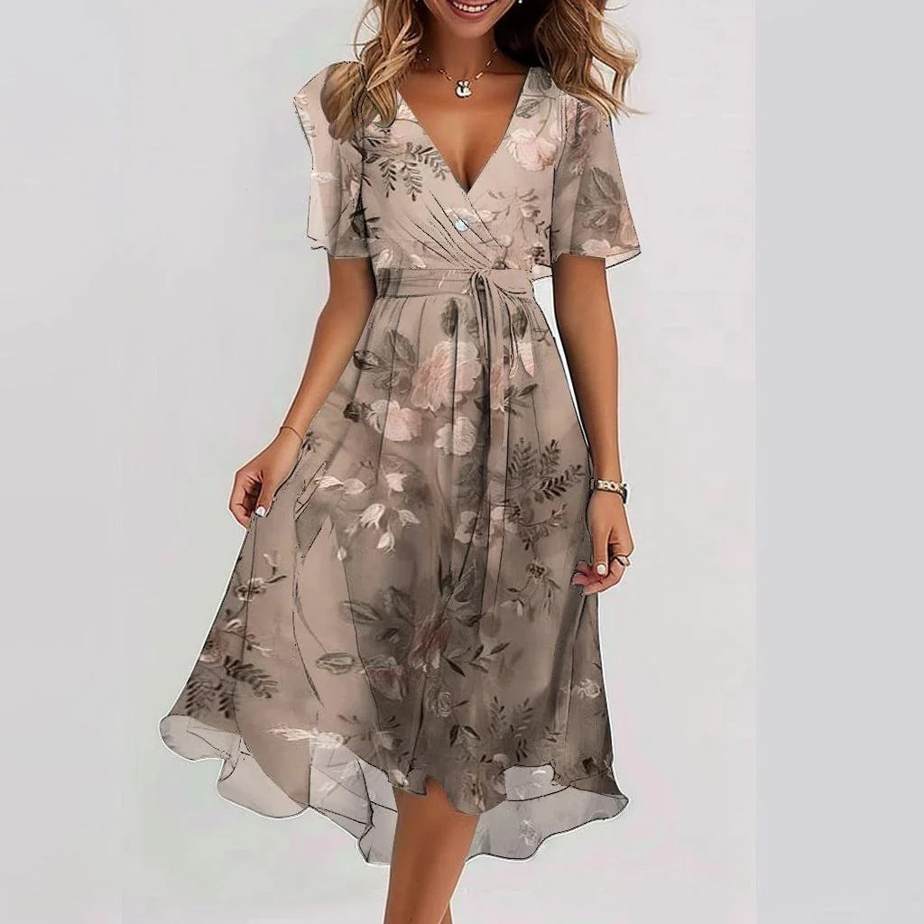 Women's Summer Floral Wrap Dress