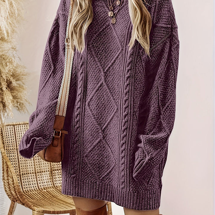 Octavia | Women's Cable Knit Jumper Dress