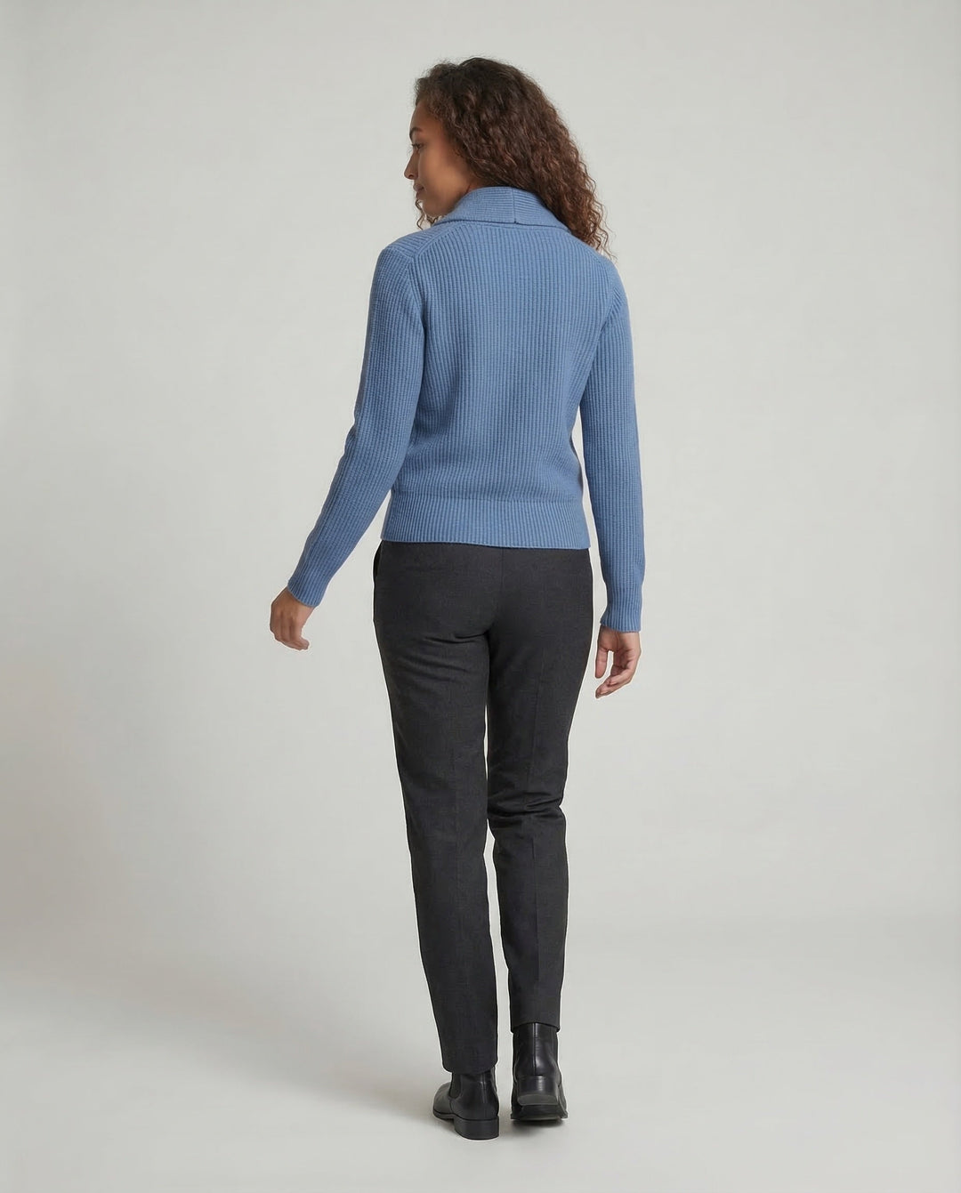 Women's Knit Cardigan Lapel Collar Button Front