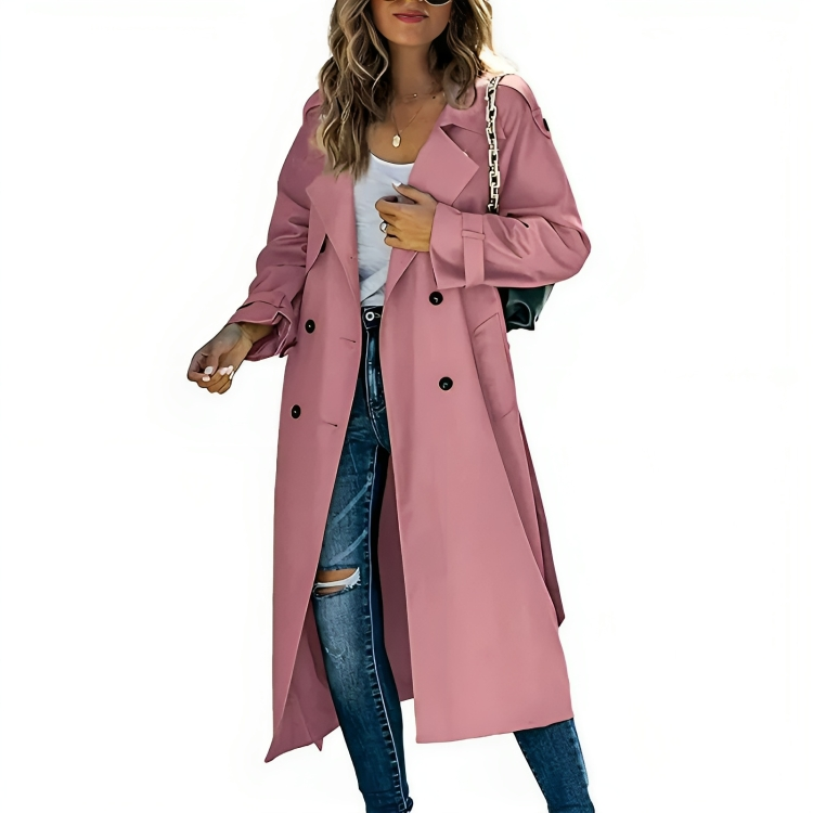 Primrose | Women's Long Double-Breasted Trench Coat