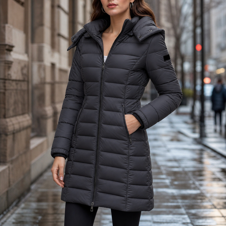 Michaela | Women's Mid-Length Hooded Puffer Jacket