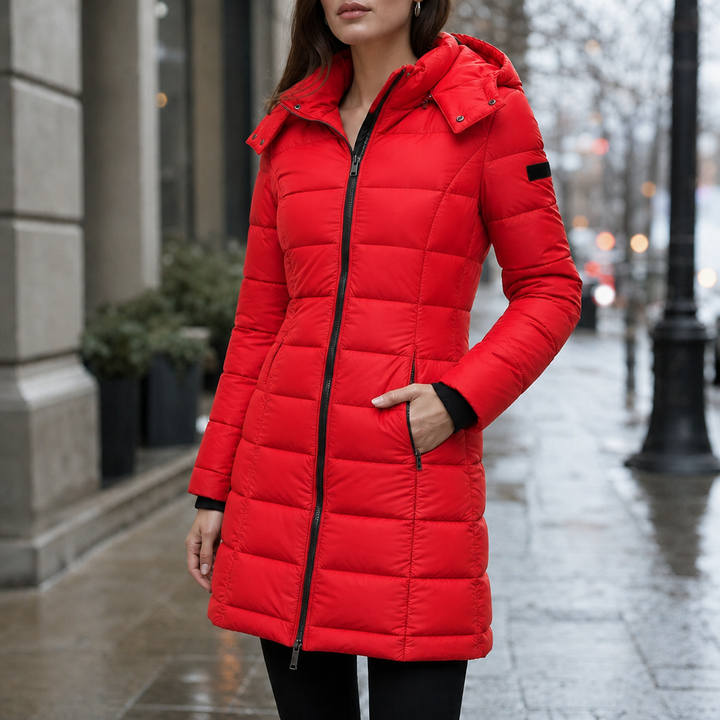 Michaela | Women's Mid-Length Hooded Puffer Jacket