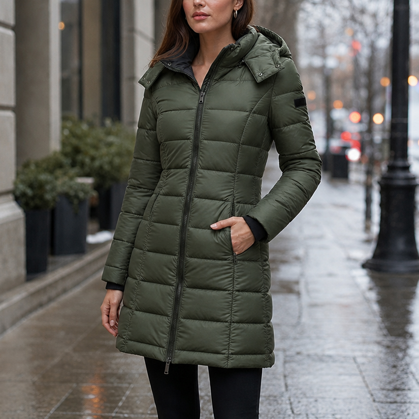 Michaela | Women's Mid-Length Hooded Puffer Jacket