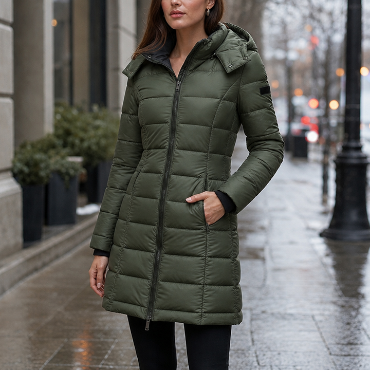 Michaela | Women's Mid-Length Hooded Puffer Jacket