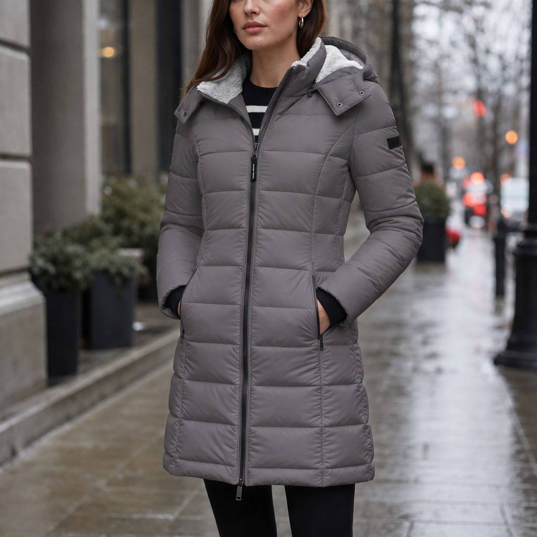 Michaela | Women's Mid-Length Hooded Puffer Jacket