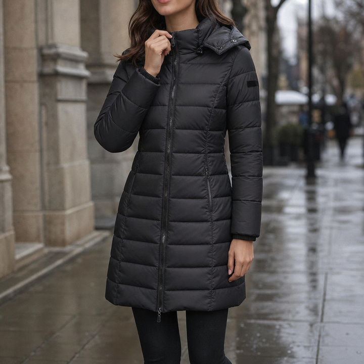 Michaela | Women's Mid-Length Hooded Puffer Jacket