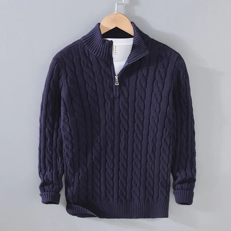 Timothy | Men's Cable Knit Half-Zip Jumper