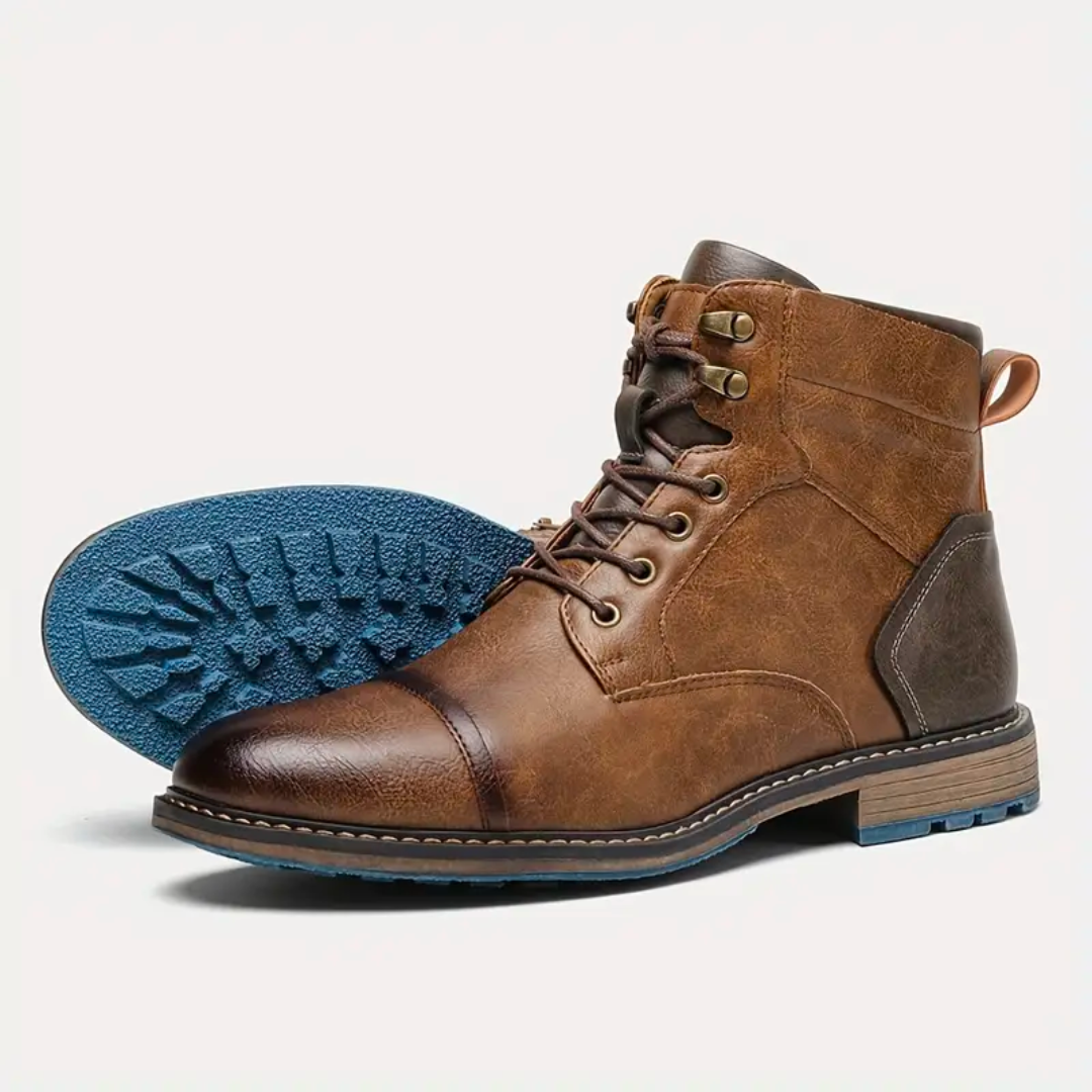 Flynn | Men's Classic Round Toe Ankle Boots