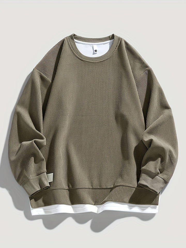 Declan | Men's Layered Crew Neck Sweatshirt