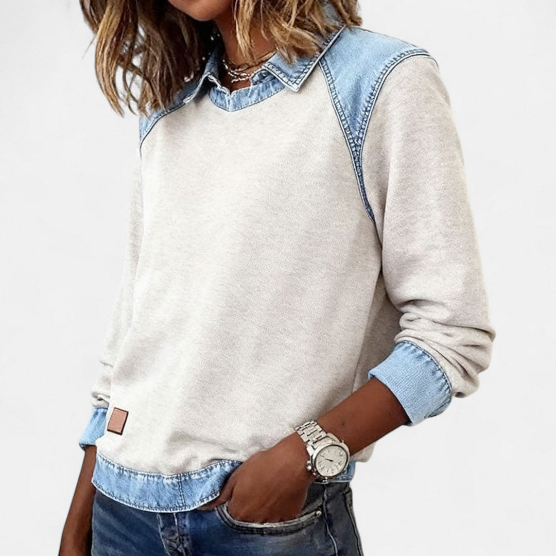 Isla | Women's Two-Tone Collared Jumper