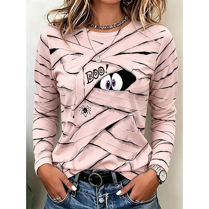 Alison | Women's Halloween Graphic Long Sleeve Top