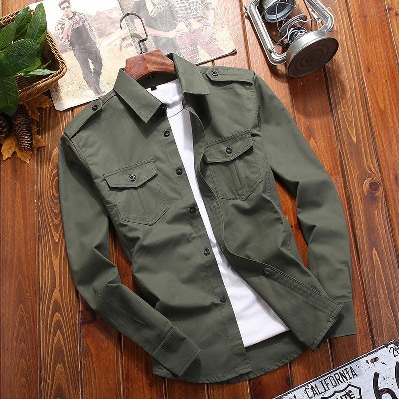 Kian | Men's Relaxed Cargo Overshirt Jacket with Chest Pockets