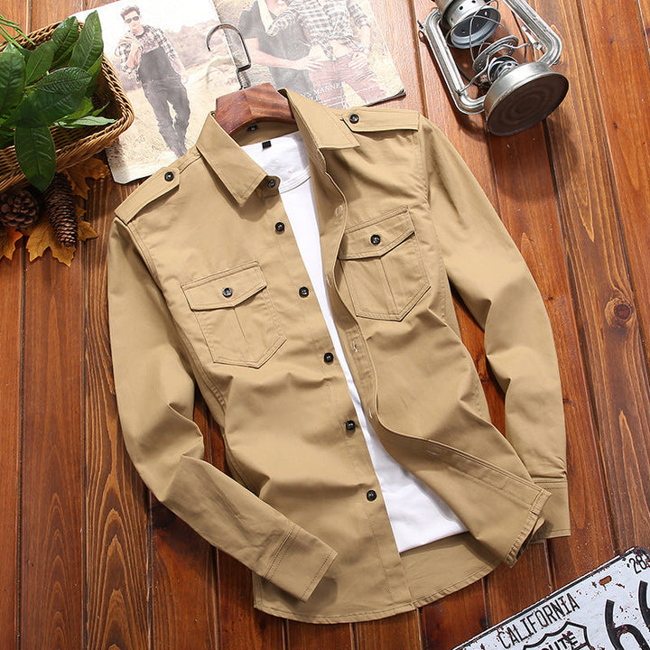 Kian | Men's Relaxed Cargo Overshirt Jacket with Chest Pockets