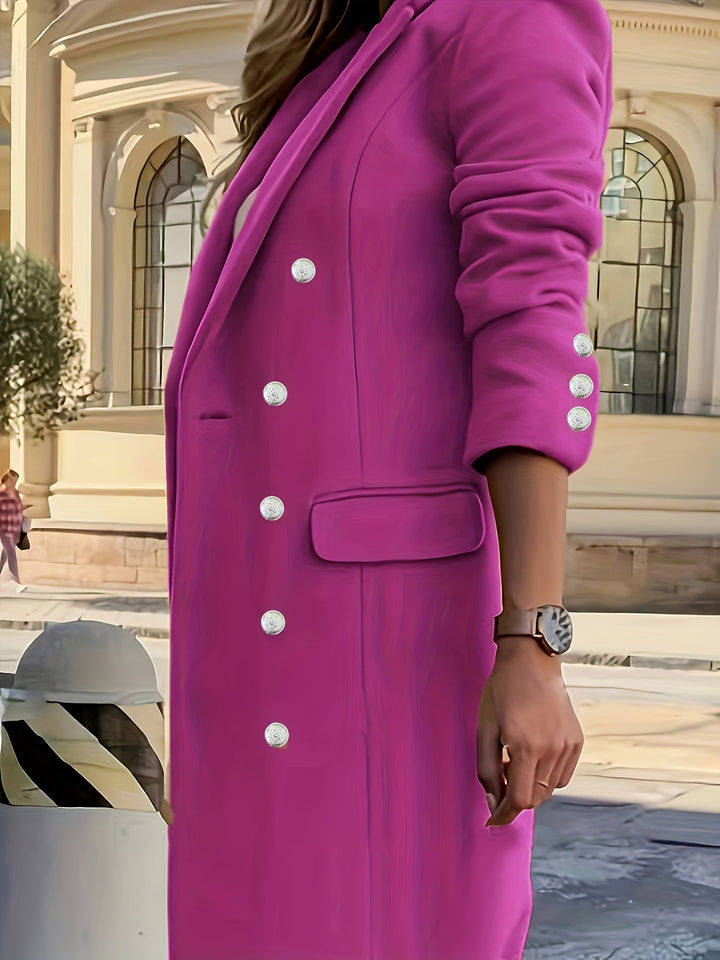 Marielle | Women's Double-Breasted Longline Tailored Winter Coat