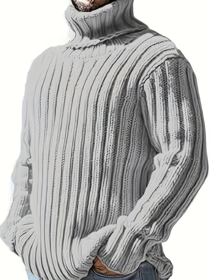 Dexter | Men's Ribbed High Neck Knit Jumper