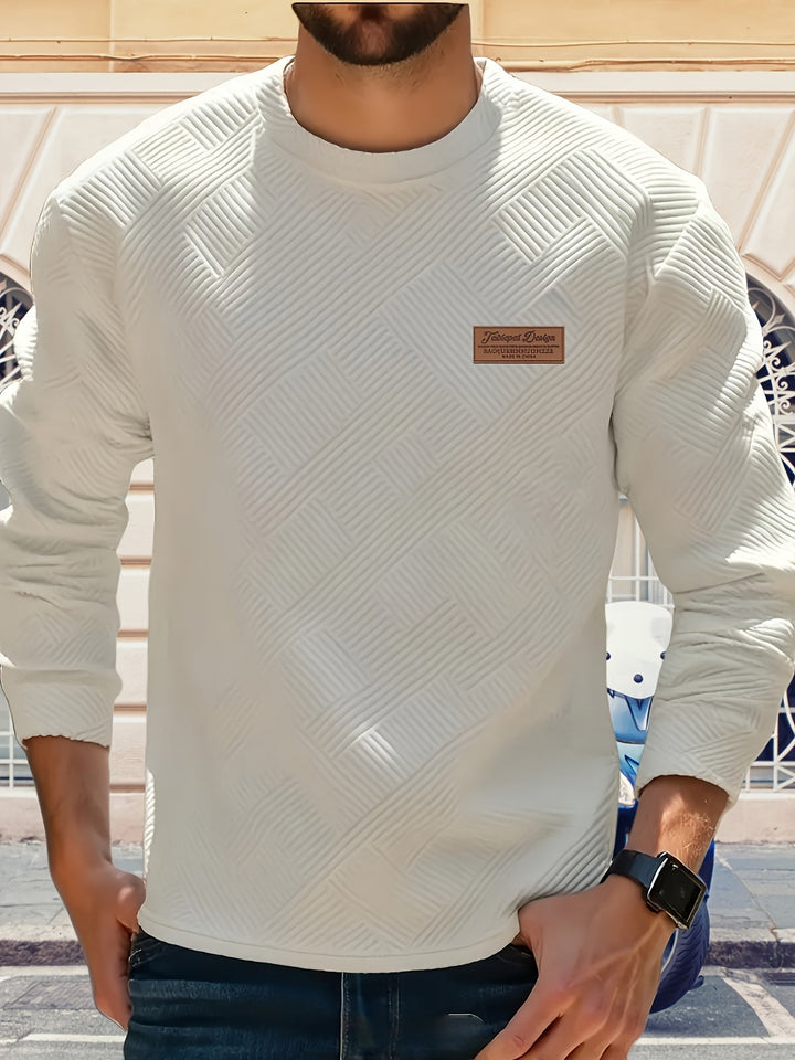 Spencer | Men's Textured Crew Neck Sweatshirt