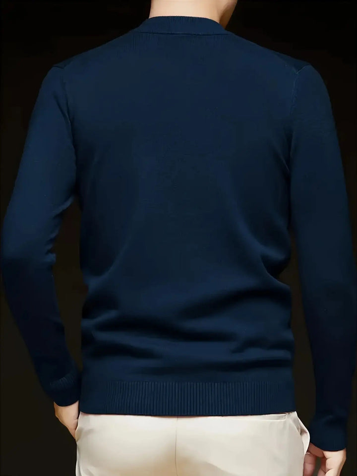 Leon | Men's Slim Fit Mock Neck Knit Jumper
