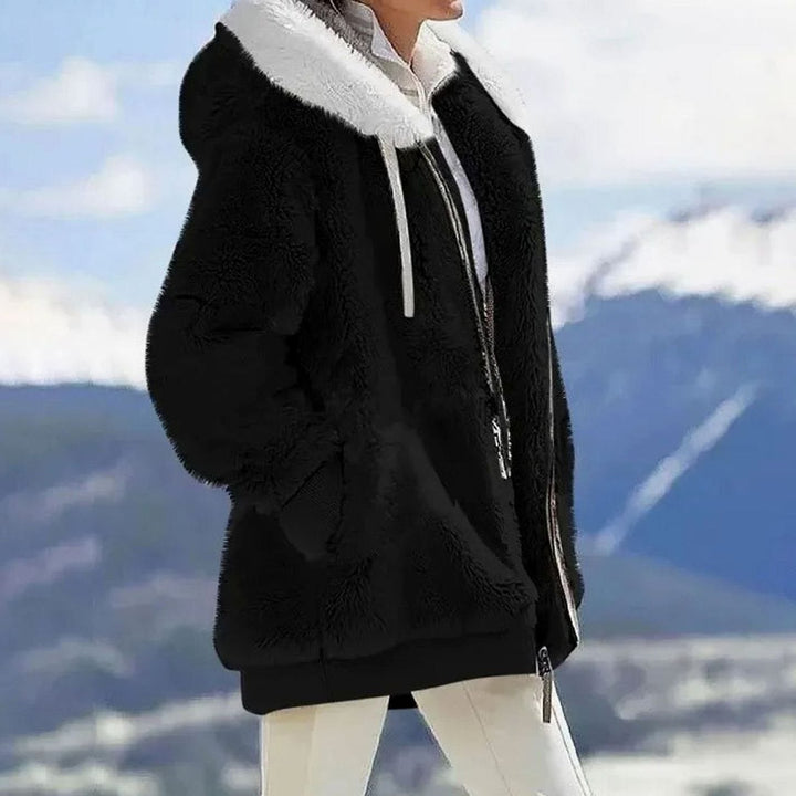 Lorna | Women's Colour Block Teddy Fleece Jacket