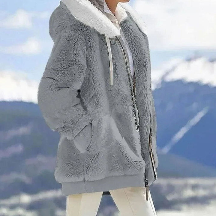 Lorna | Women's Colour Block Teddy Fleece Jacket