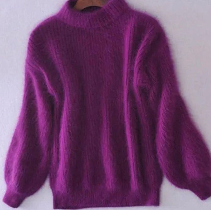 Myra | Women's Oversized Fluffy Roll Neck Jumper