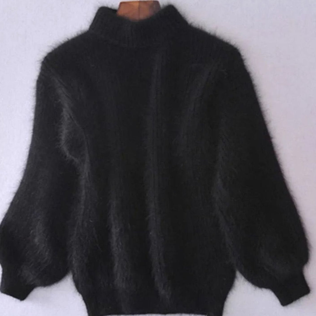Myra | Women's Oversized Fluffy Roll Neck Jumper