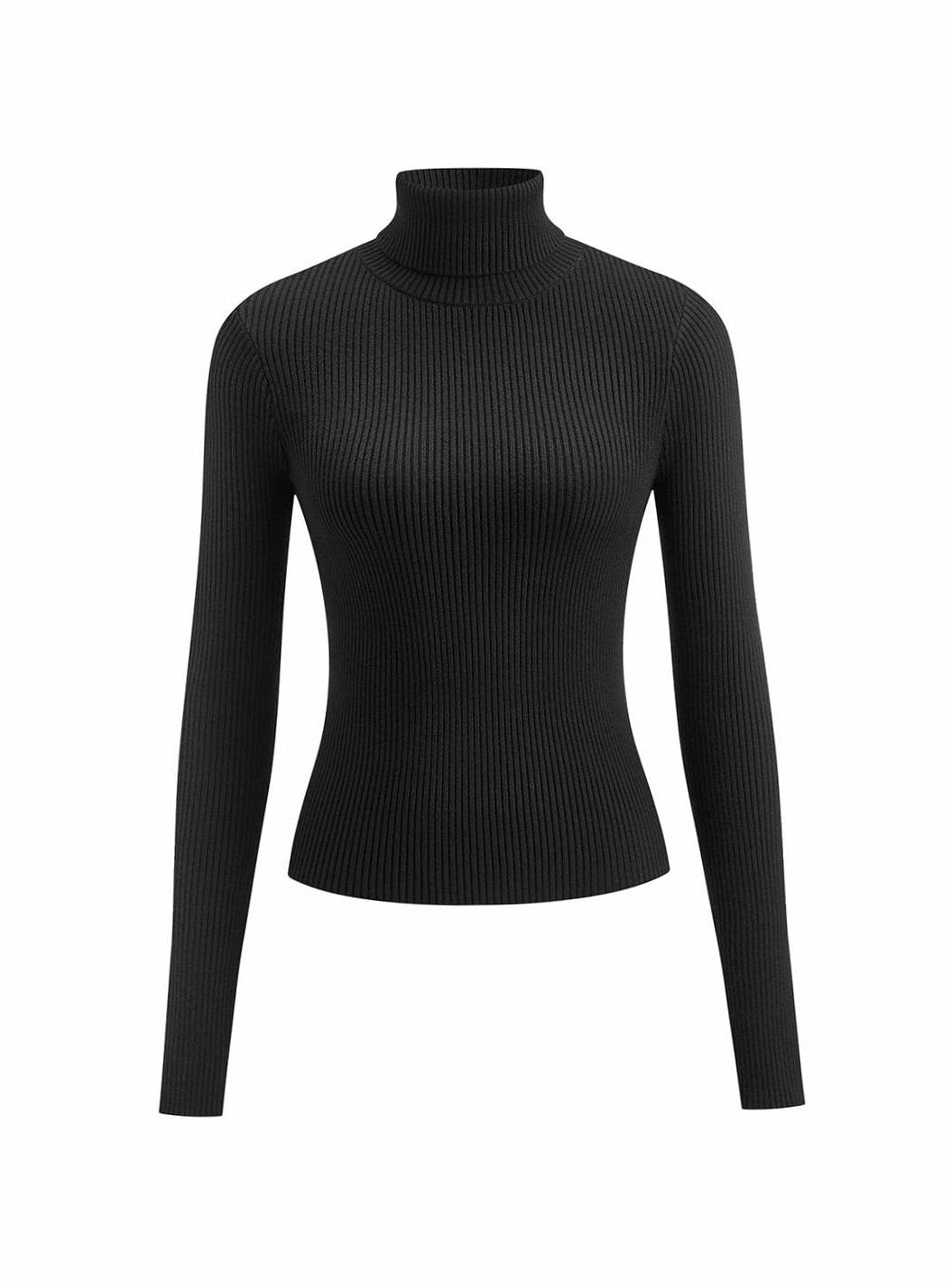 Roberta | Women's Slim Fit Ribbed Roll Neck Jumper