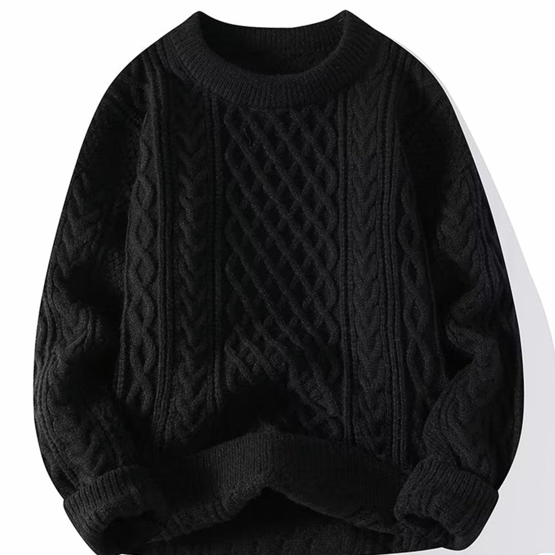 Alistair | Men's Chunky Cable Knit Crew Neck Jumper