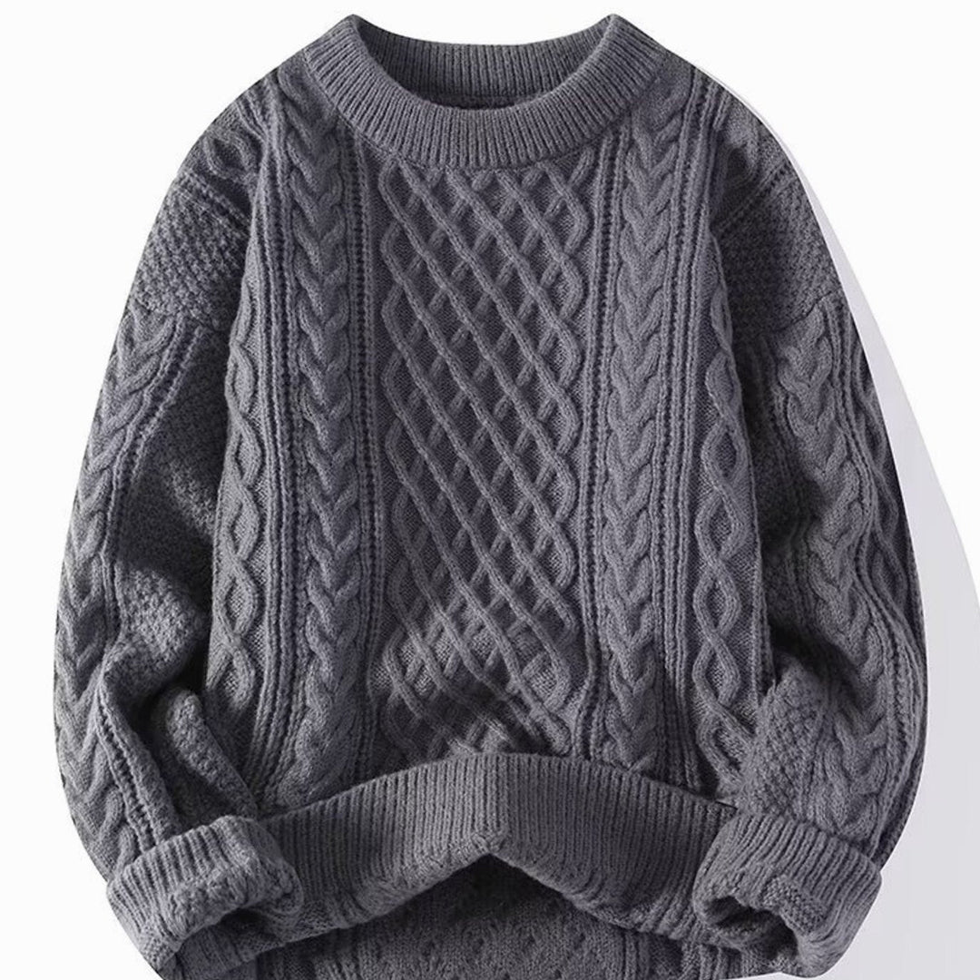 Alistair | Men's Chunky Cable Knit Crew Neck Jumper