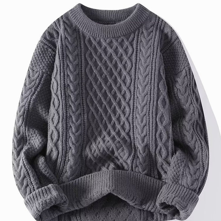Alistair | Men's Chunky Cable Knit Crew Neck Jumper