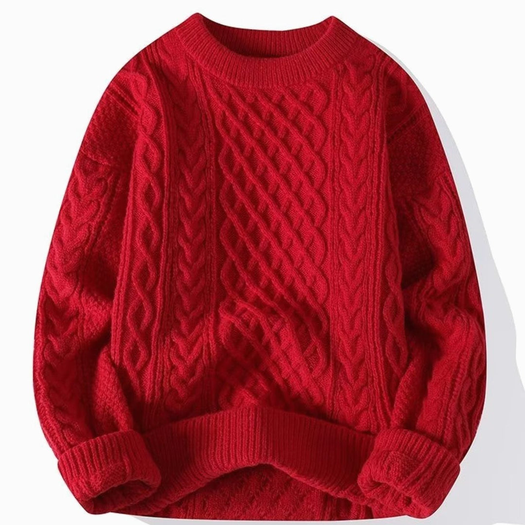 Alistair | Men's Chunky Cable Knit Crew Neck Jumper