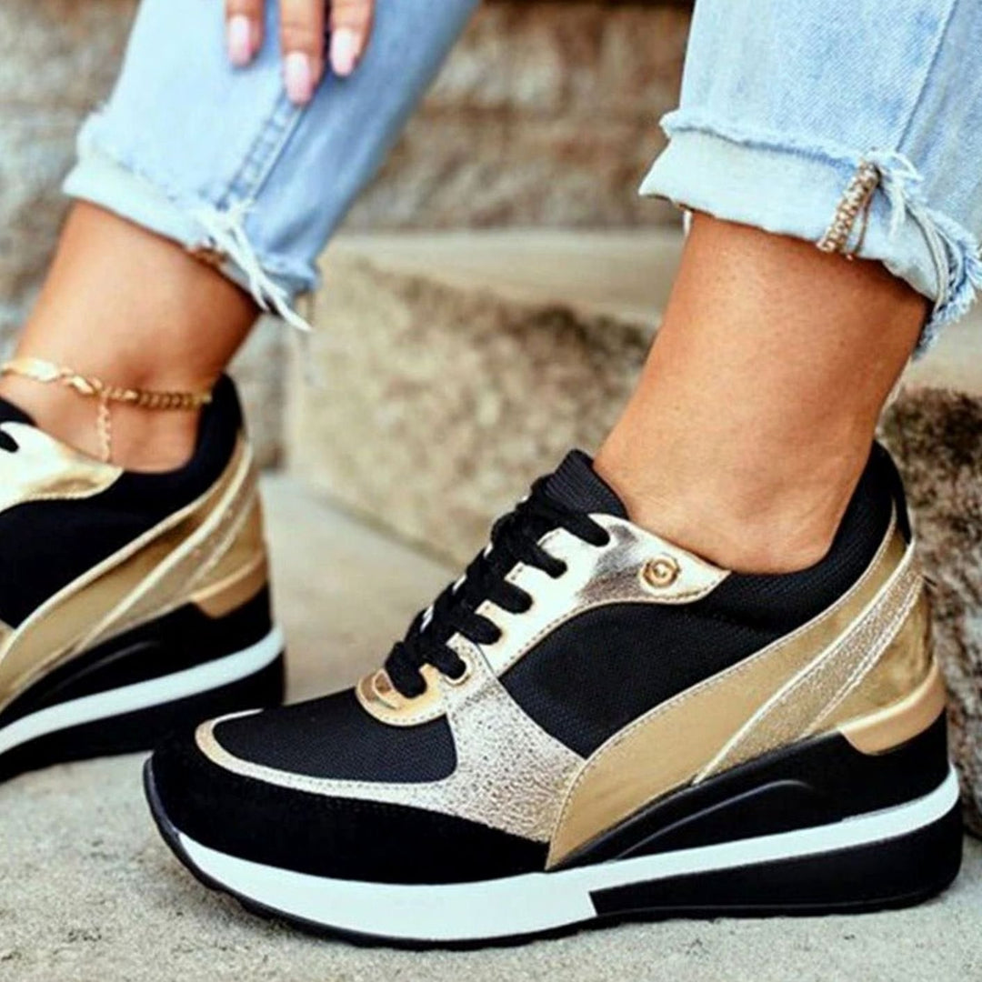 Astraea | Women's Hidden Wedge Platform Lace-Up Trainers