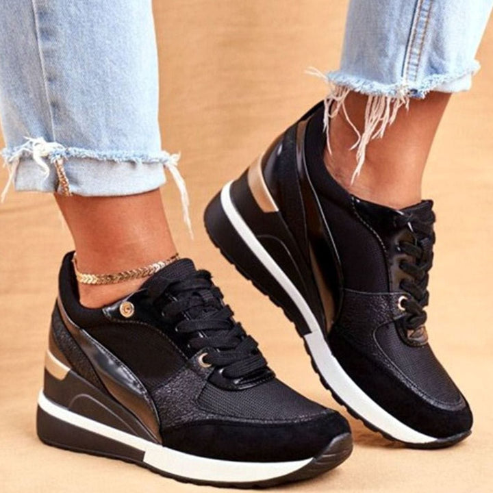Astraea | Women's Hidden Wedge Platform Lace-Up Trainers