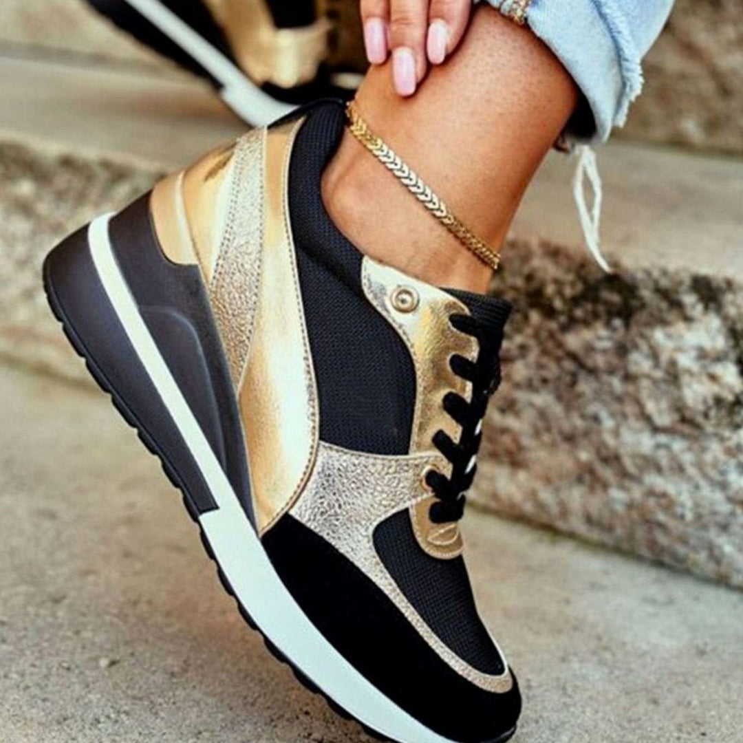 Astraea | Women's Hidden Wedge Platform Lace-Up Trainers