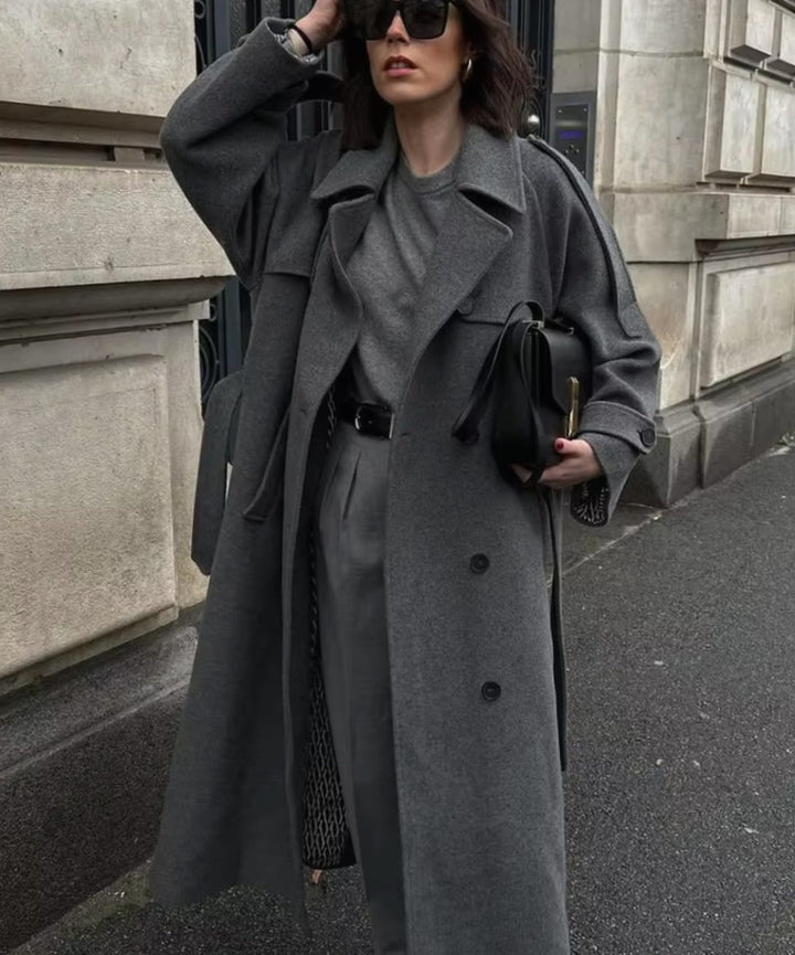 Lorna | Women's Long Belted Wool Winter Coat