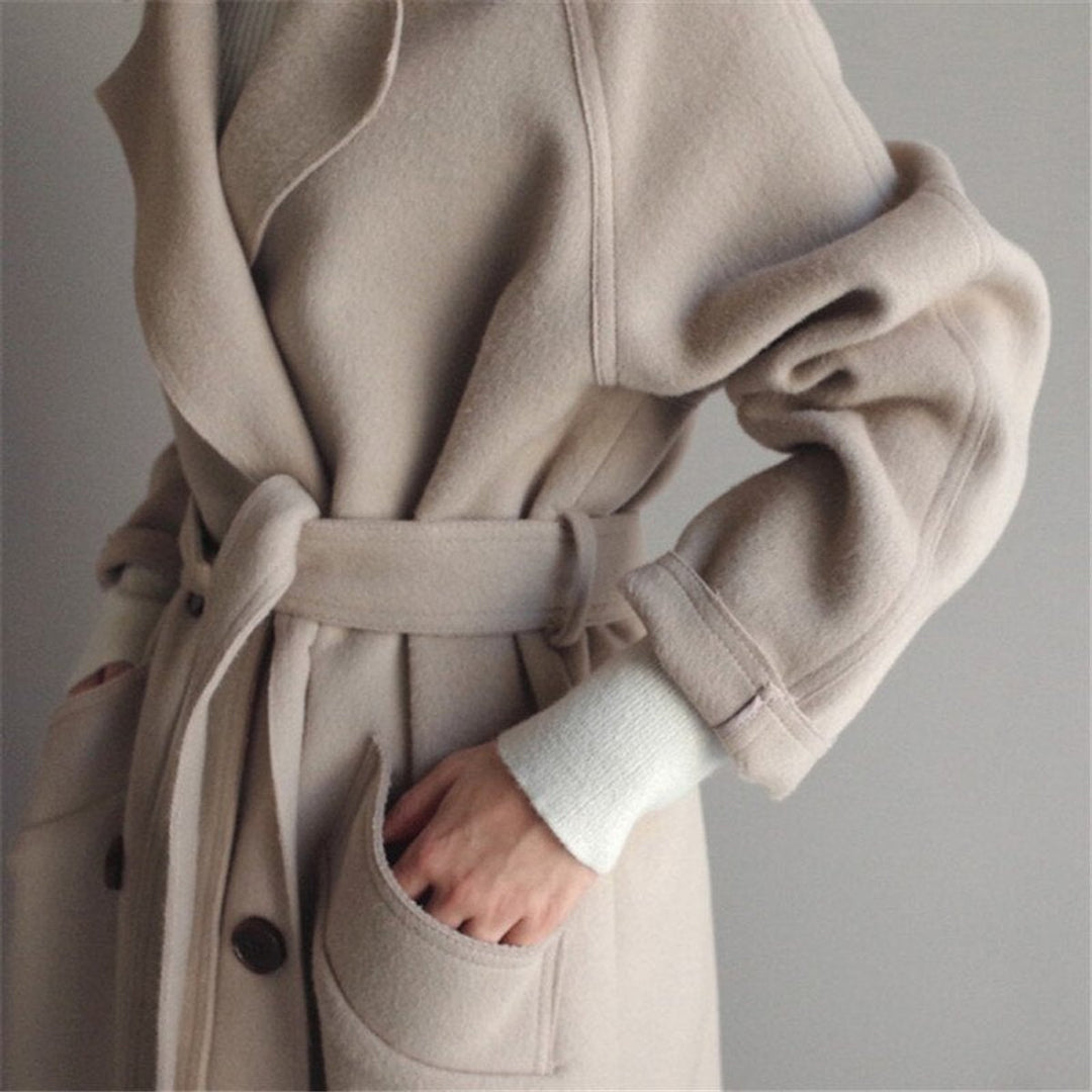 Fenella | Women's Long Double-Breasted Belted Coat