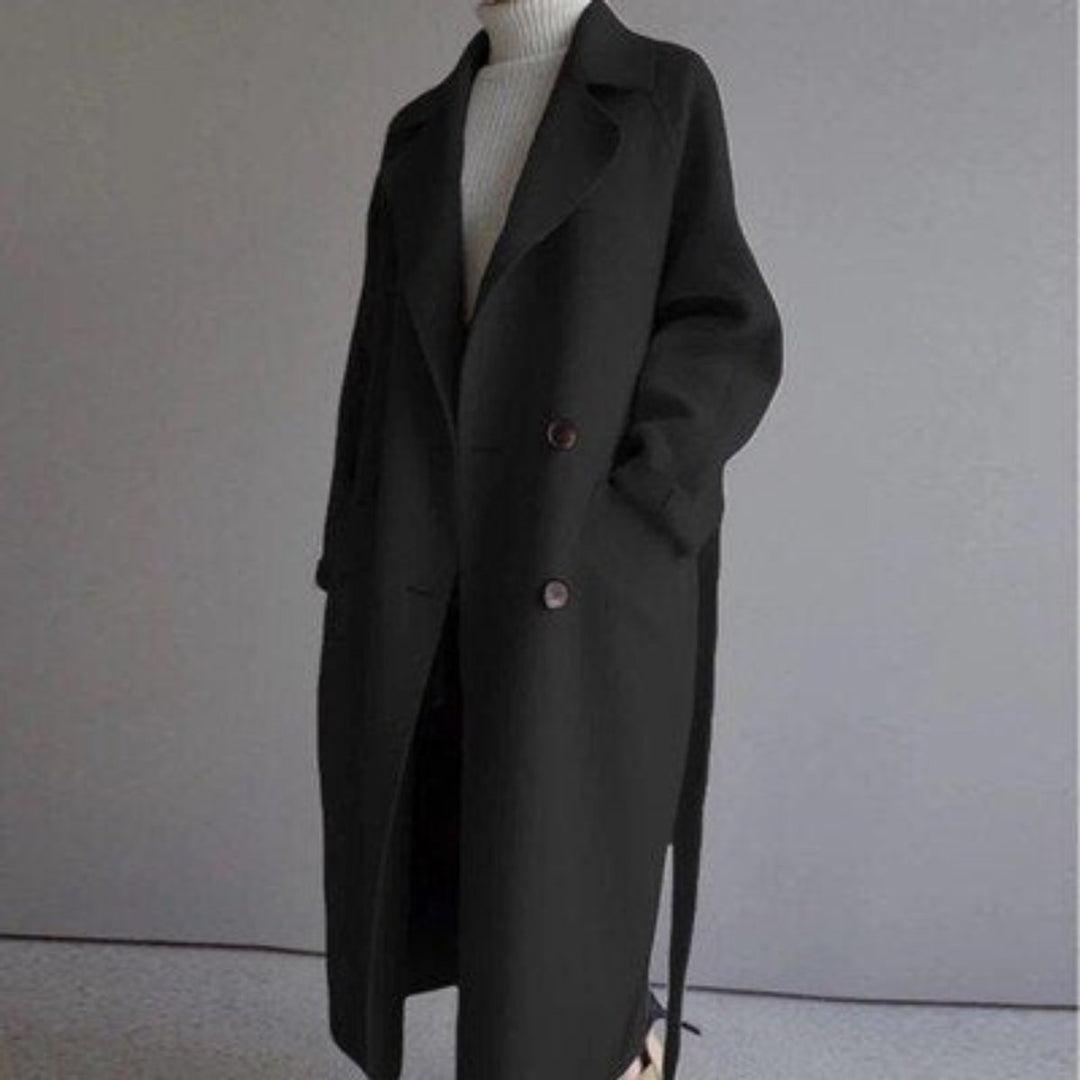 Fenella | Women's Long Double-Breasted Belted Coat