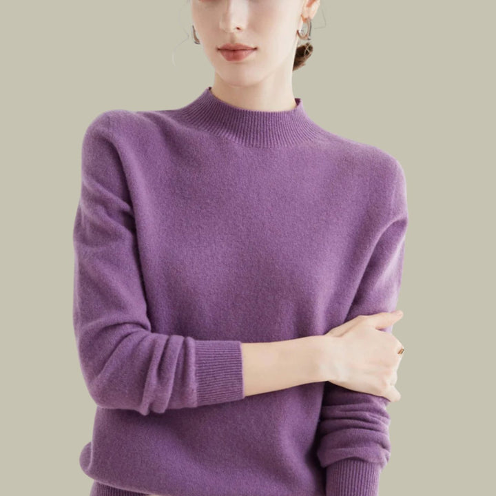 Henrietta | Women's Merino Wool Mock Neck Jumper