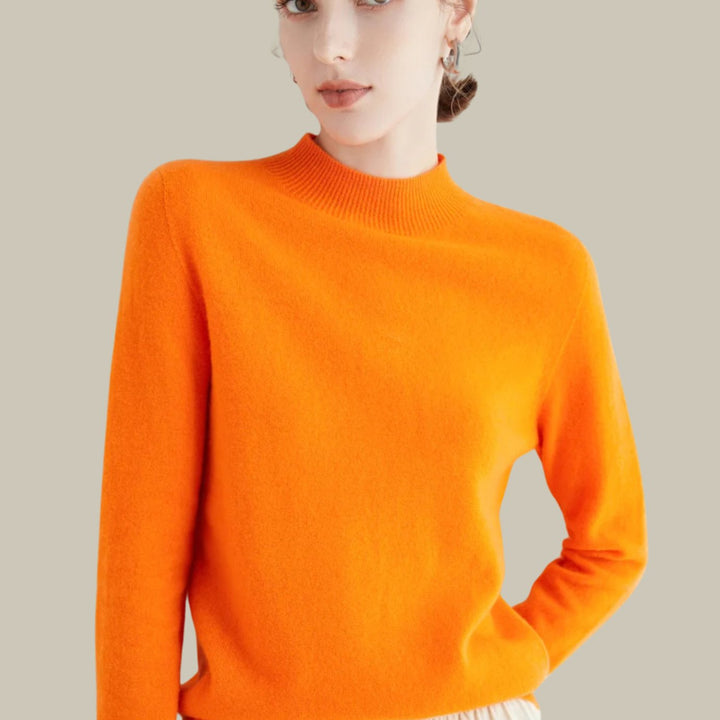 Henrietta | Women's Merino Wool Mock Neck Jumper
